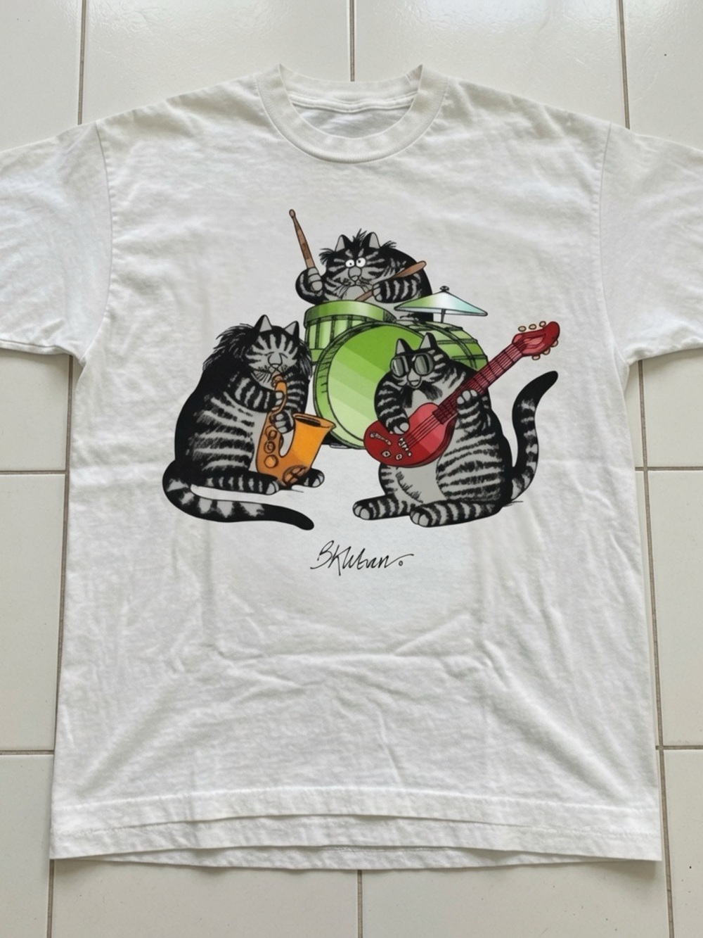 Kliban Cats Playing Graphic White T-shirt